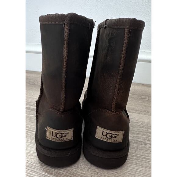 UGG Australian Bomber Short Boots|Dark Brown|Sz 4 - Picture 3 of 8